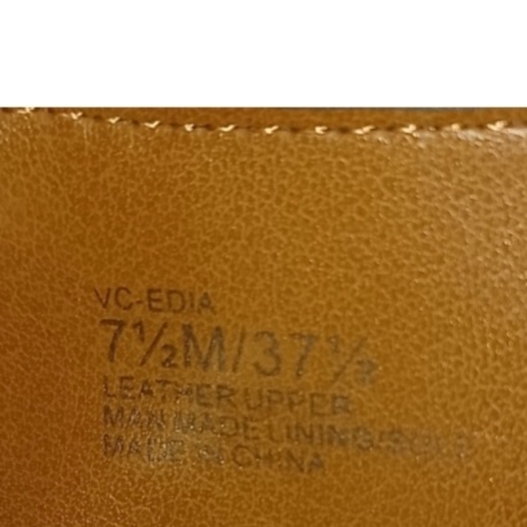 Vince Camuto Caramel Brown Leather Shoes - Picture 5 of 5